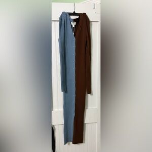 Every Blue and Brown Ribbed dress